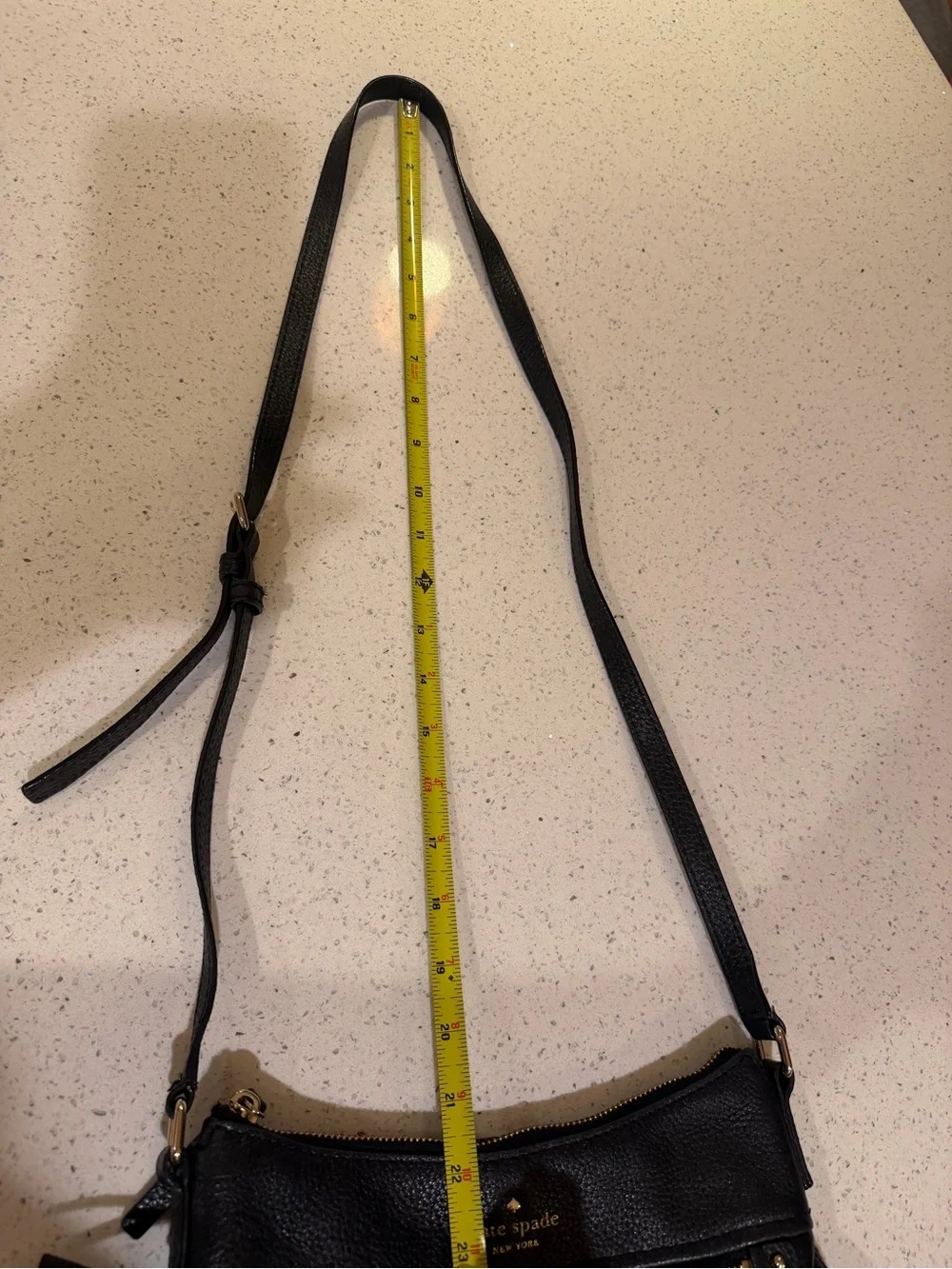Small kate spade cobble hill Ellen pebble leather crossbody bag black